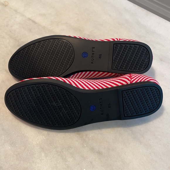 Rothy’s size 8.5 red stripe flats - Picture 2 of 5